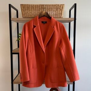 Talbots Wool Blend Long Cardigan Blazer Duster Jacket w/Pockets, 18W